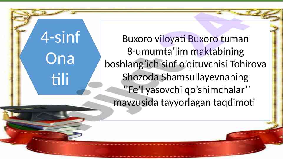 Fe’l yasovchi qo’shimchalar mavzusida taqdimot
