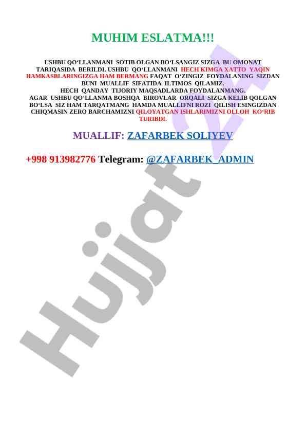 Felning so'roqlari va ta'lim maqsadlari