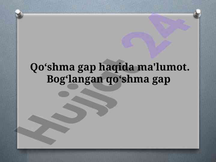 Qoʻshma gaplar haqida ma'lumotlar tahlili