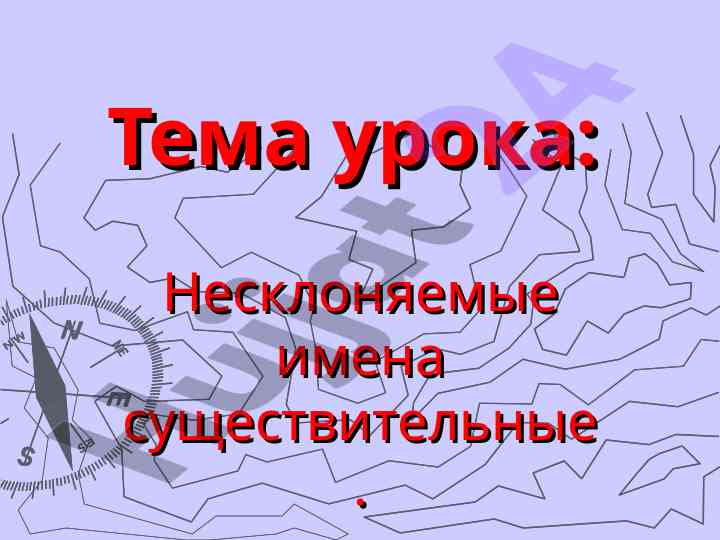 Несклоняемые имена существительные в уроке