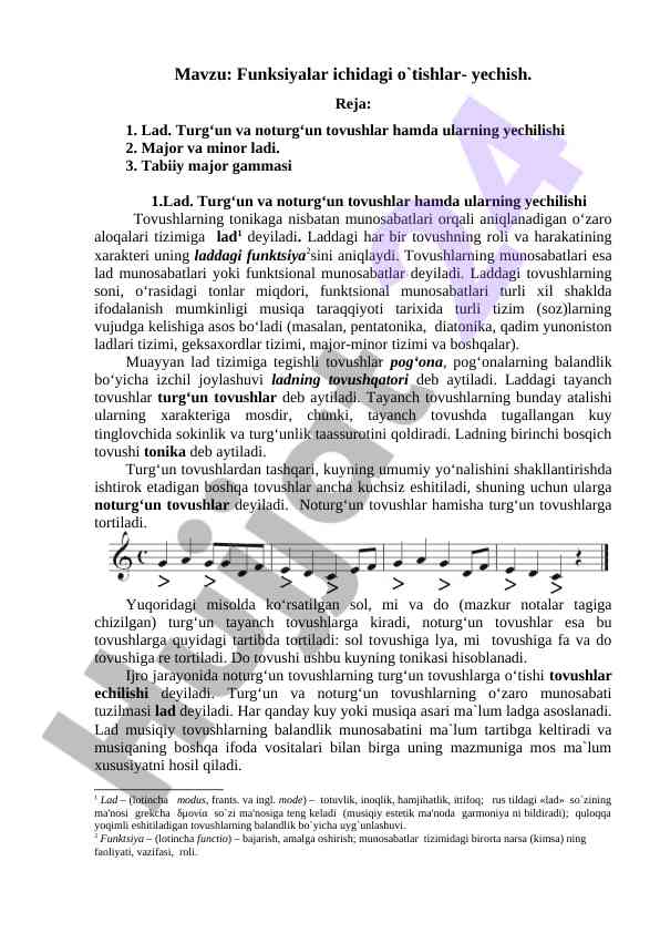 Funksiyalar ichidagi o‘tishlar - yechish tadqiqoti