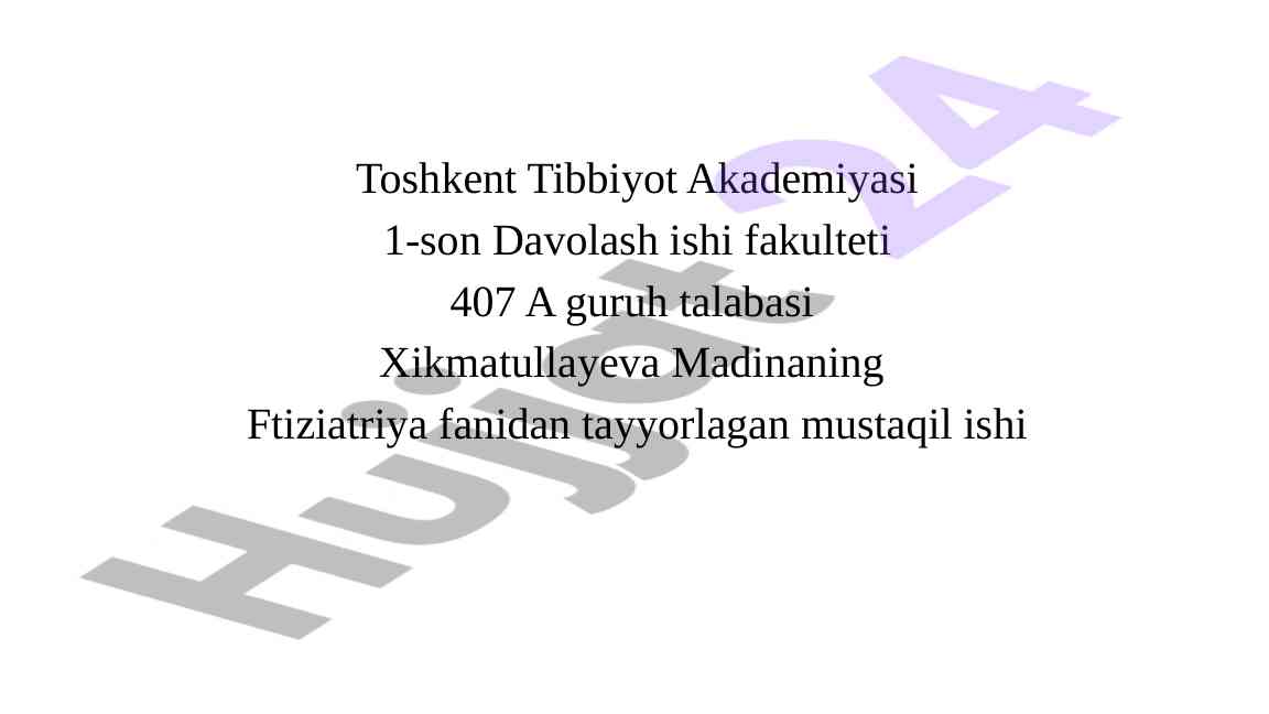 O'zbekistonda tuberkulyozga qarshi kurashning milliy dasturi