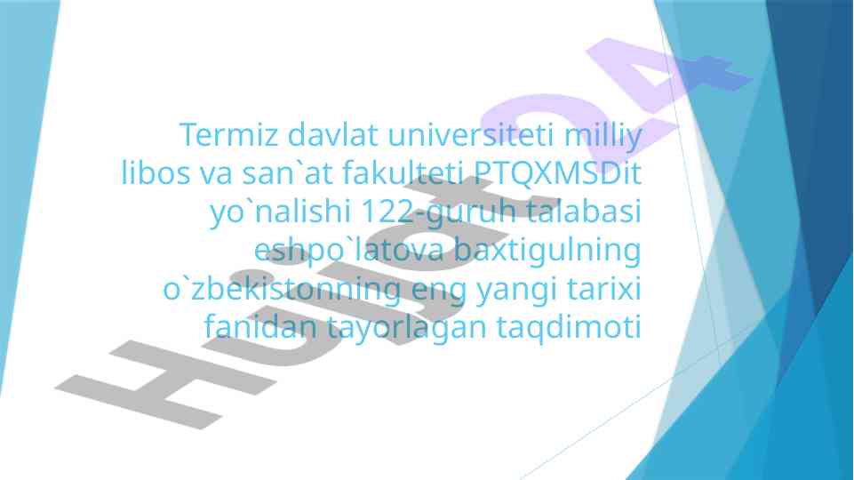 O'zbekistonda demokratik fuqorolik jamiyatini asoslari