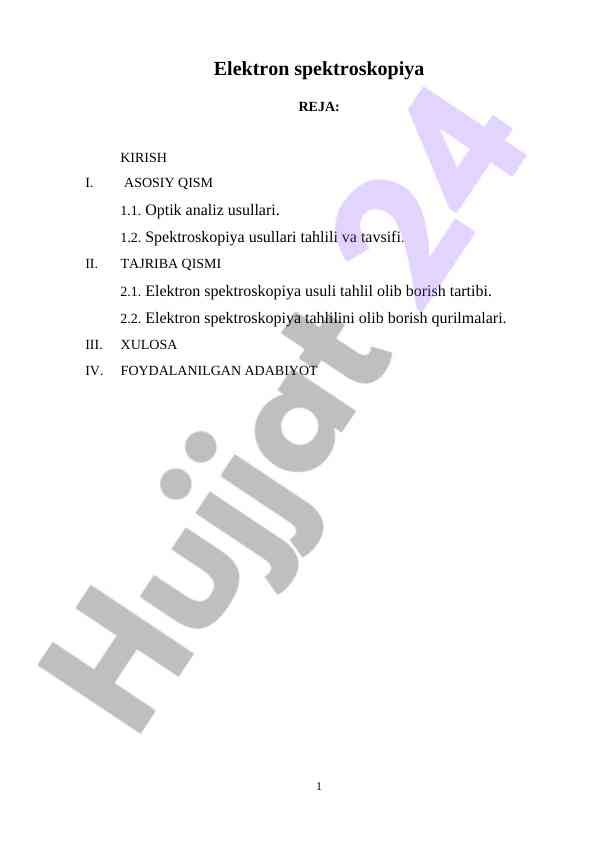 Elektron Spektroskopiya Tahlili Va Usullari