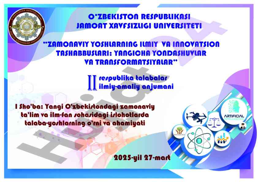 Zamonaviy yoshlarning ilmiy tashabbuslari 2025