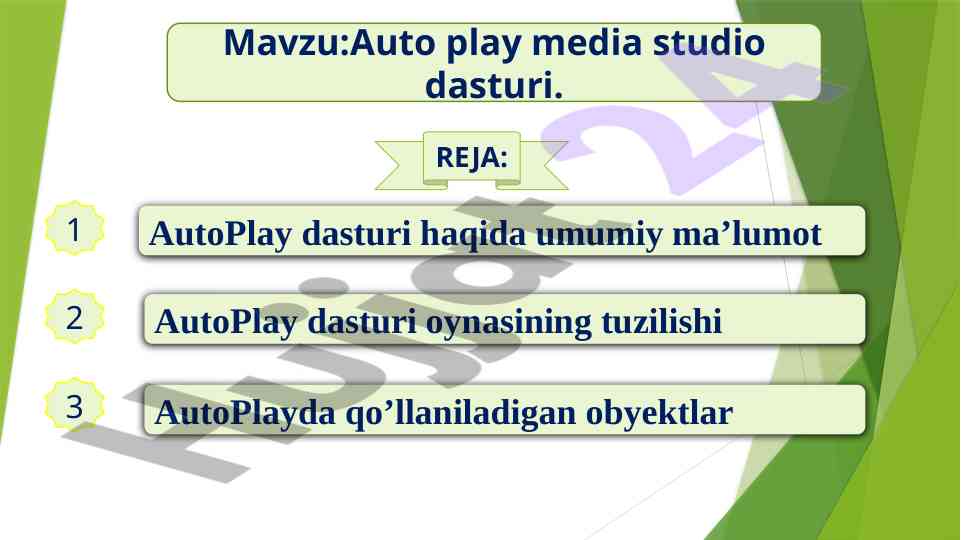 Autoplay dasturi haqida umumiy ma'lumotlar