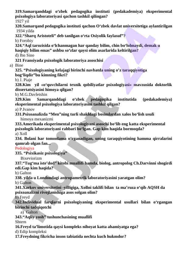Samarqand pedagogika institutidagi psixologiya laboratoriyasi