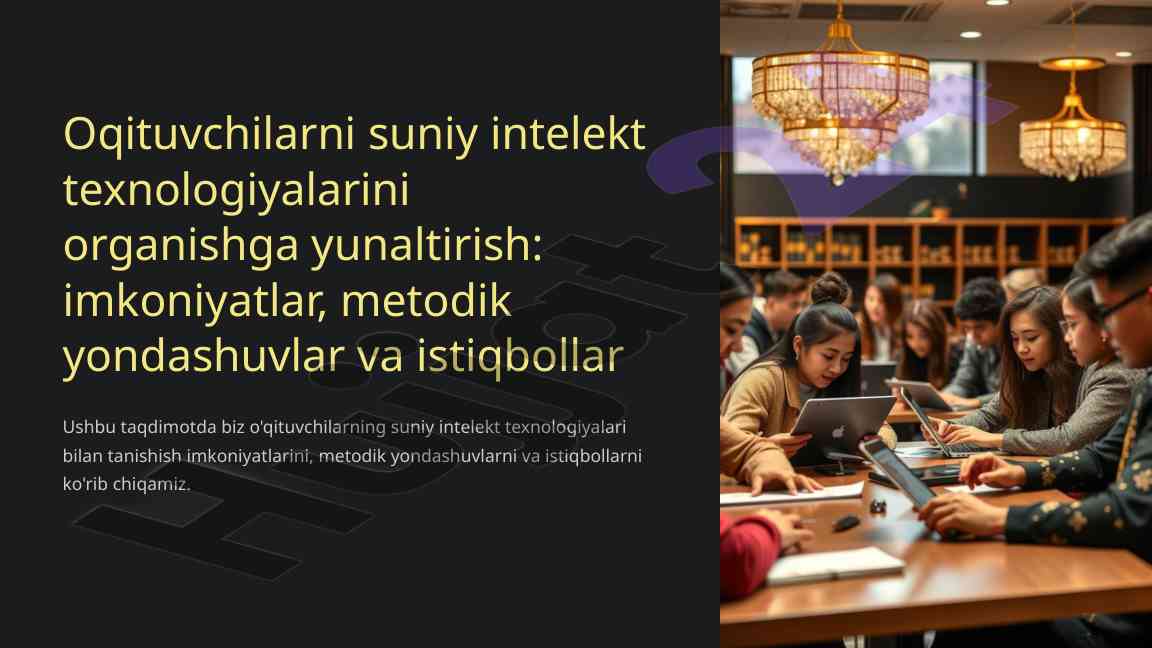 O'qituvchilarni suniy intelekt texnologiyalariga o'rgatish