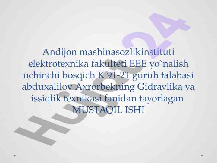 Gaz va suyuq moddalarning oqishi va drossellash