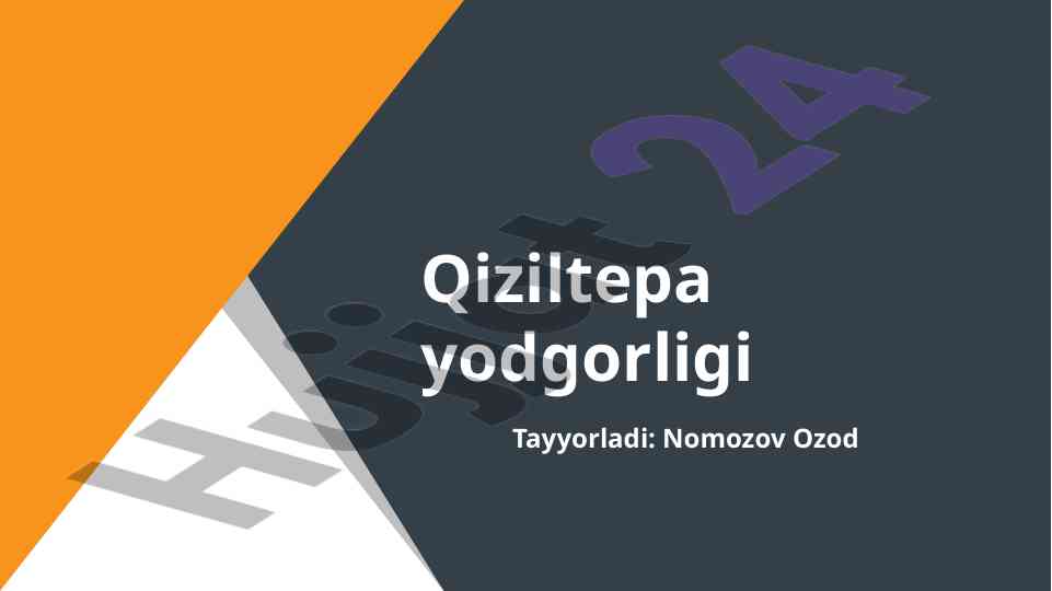 Qiziltepa yodgorligi o'zbekiston arxeologiyasi