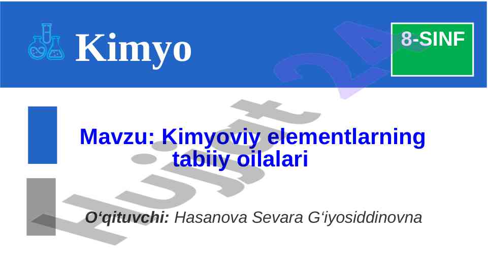 Kimyoviy elementlarning tabiiy oilalari