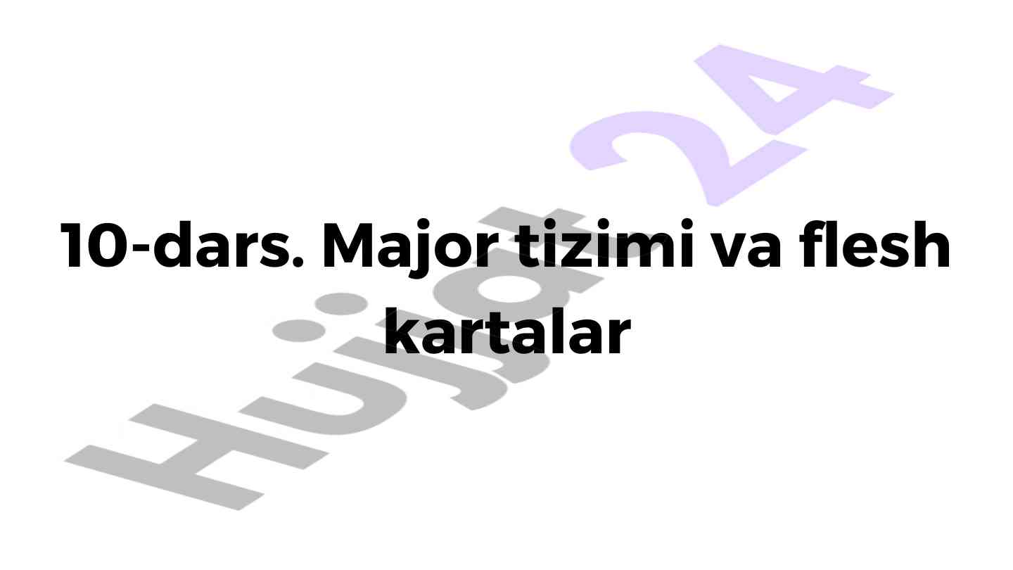 Raqam eslab qolish qoidalari va flesh kartalar