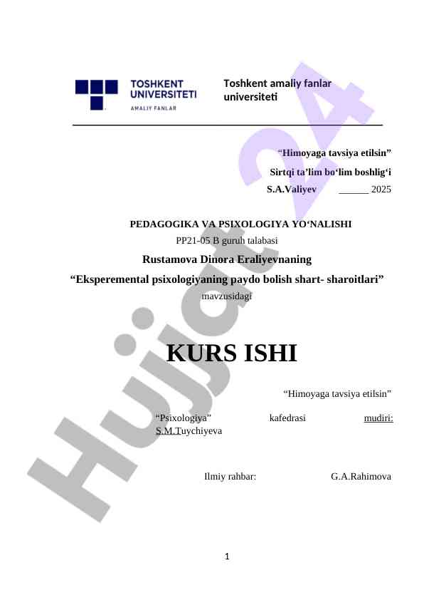 Eksperemental psixologiyaning paydo bolish shartlari