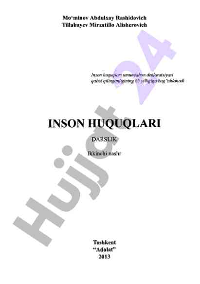 Inson huquqlari umumjahon deklaratsiyasi o'rganish