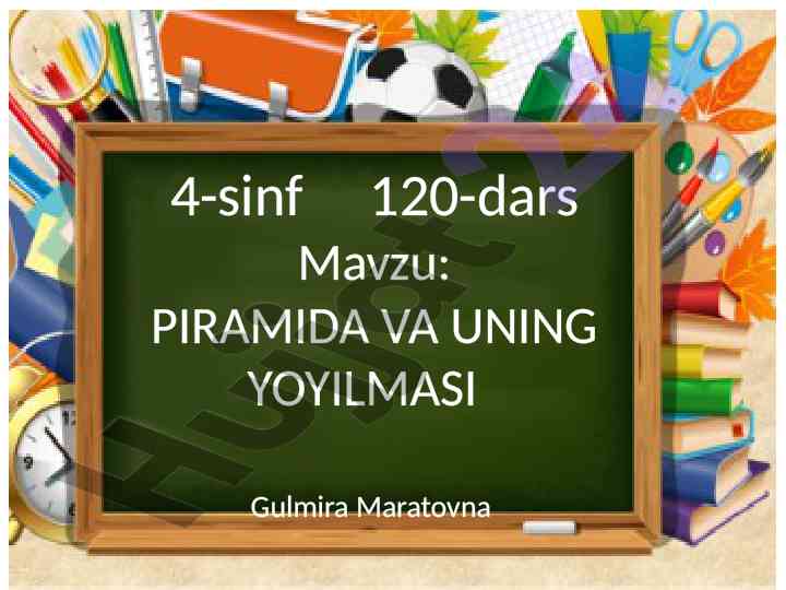 Piramida va uning yoyilmasi