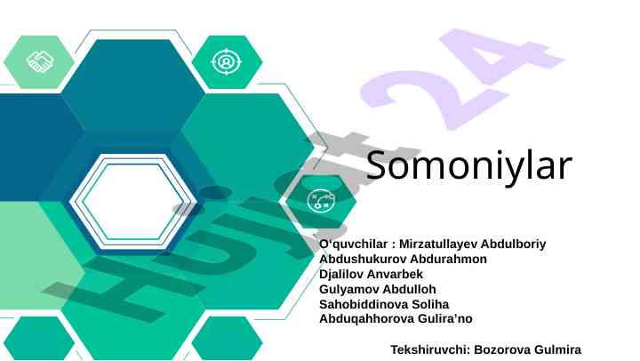 Somoniylar davri tarixi va madaniyati