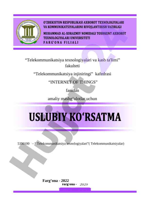 Telekommunikatsiya texnologiyalari uslubiy ko'rsatma