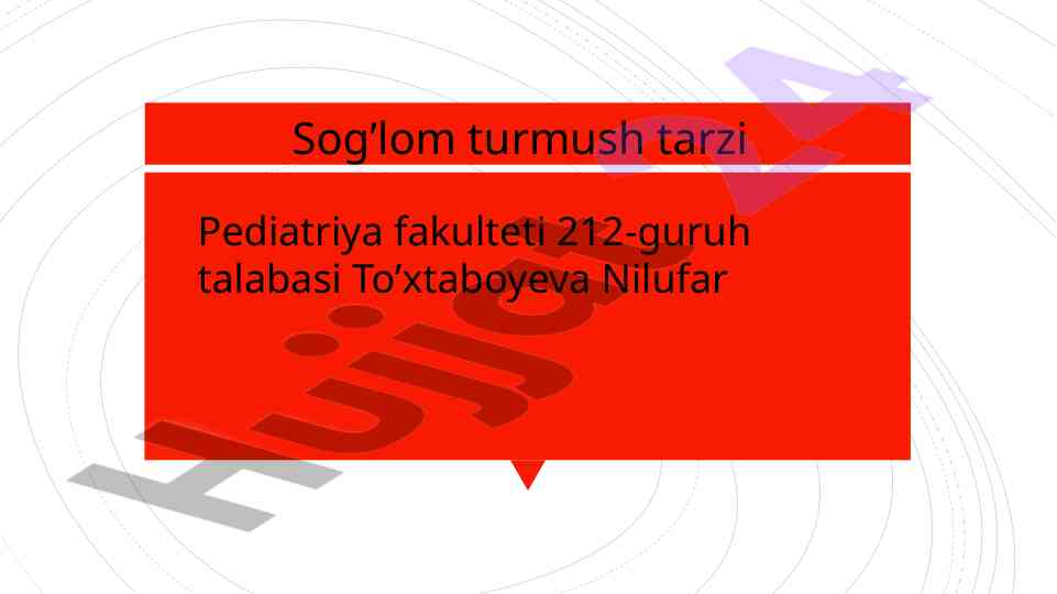 Sog‘lom va oqilona ovqatlanish tushunchasi