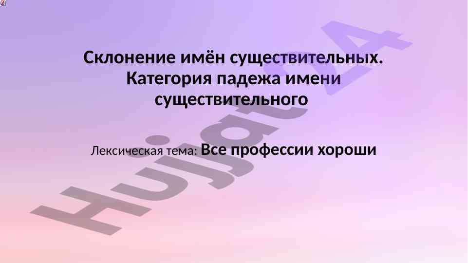 Sklonenie imen sushchestvitelnykh v russkom yazyke