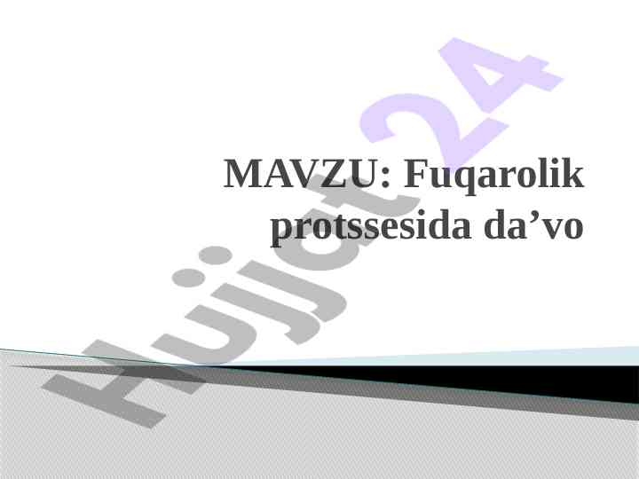Fuqarolik protsessida da’vo vositasi tahlili