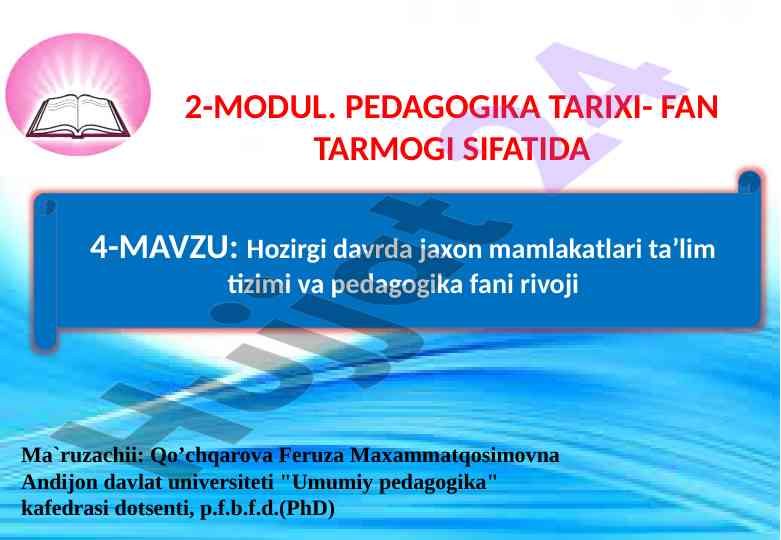 Jaxon mamlakatlari ta'lim tizimi va rivoji
