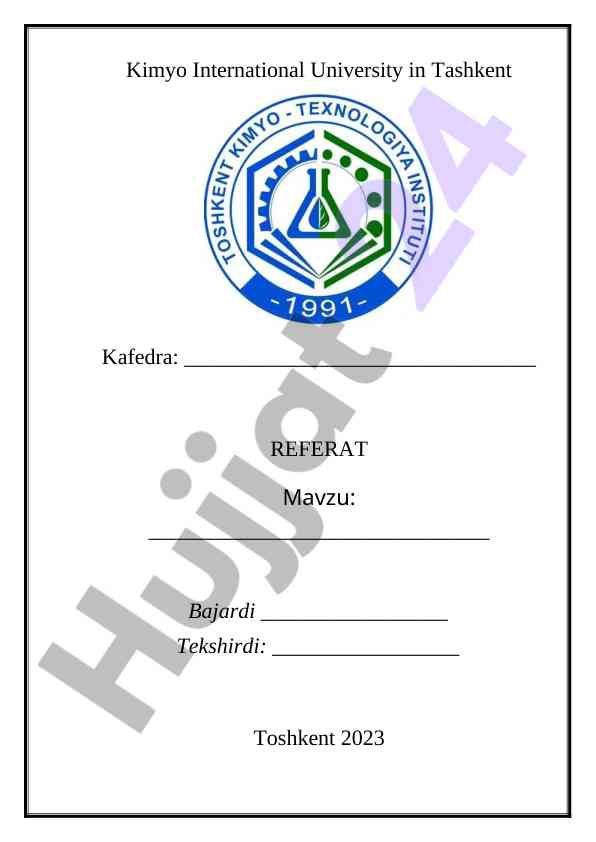 Klinik laboratoriya diagnostikasi mavzusi bo'yicha referat
