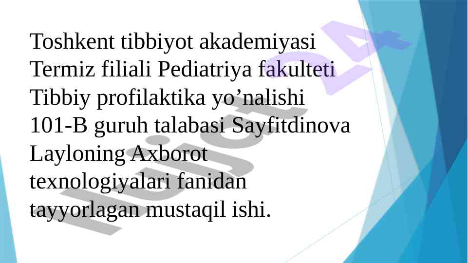 Algoritm tuzish va dastur dasturlash tili
