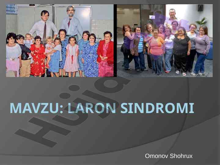 Laron Sindromi Haqida Ma'lumotlar