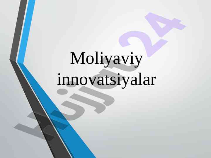 Moliyaviy innovatsiyalar
