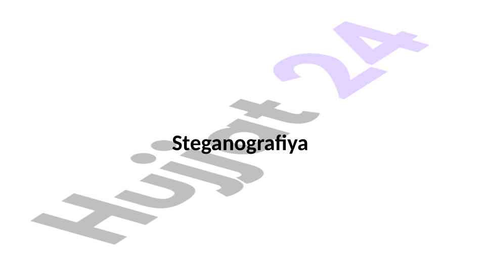 Steganografiya: maxfiy xabarlarni yashirish amaliyoti