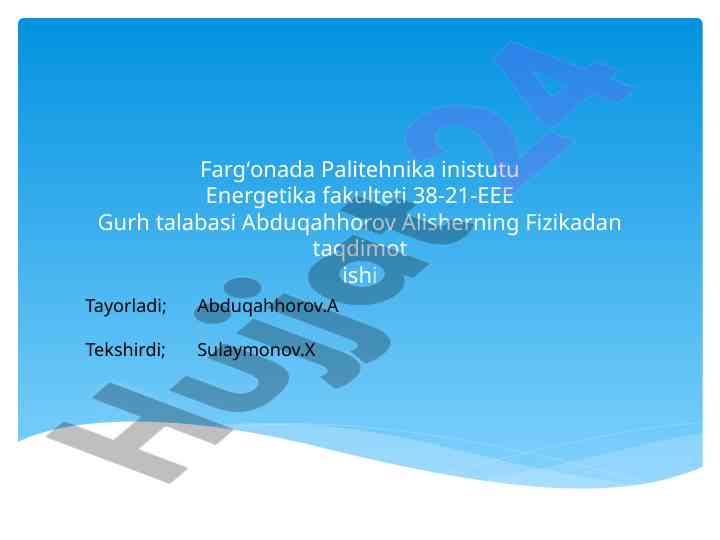 Yorug'likning ikkilanib sinishi haqida taqdimot