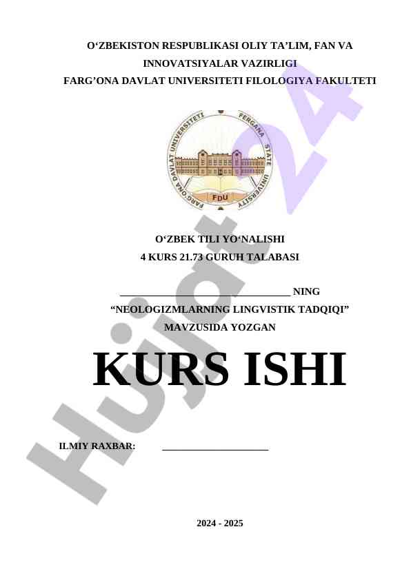 Neologizmlarning Lingvistik Tadqiqi