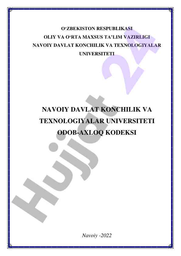 Odob-axloq kodeksi talablarini tushuntirish