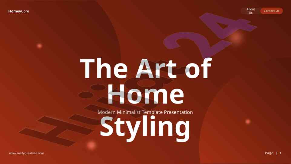 The art of home styling in modern minimalist design