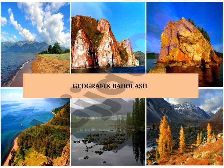 Geografik baholash metodologiyasi va amaliyoti
