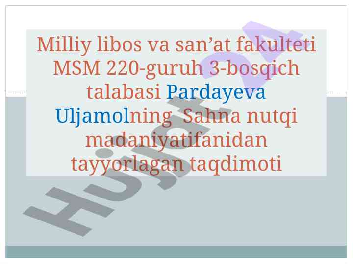 Matn ustida ishlash bo‘yicha taqdimot