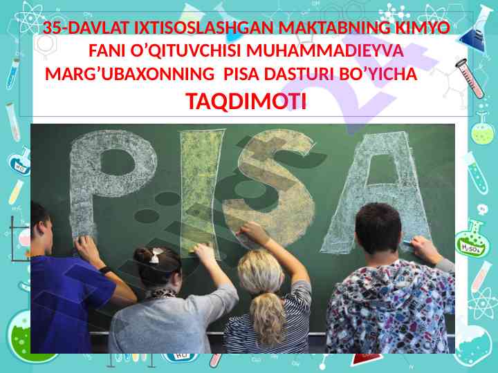 Kimyo fanidan test savollari