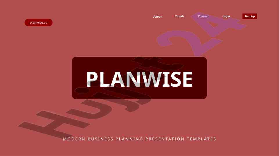 Modern business planning presentation templates