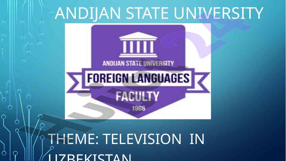 Television development in uzbekistan's media landscape