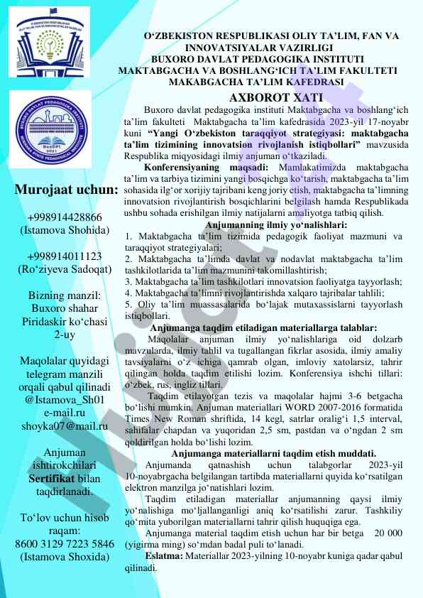 Yangi o‘zbekiston taraqqiyot strategiyasi mavzusida konferensiya