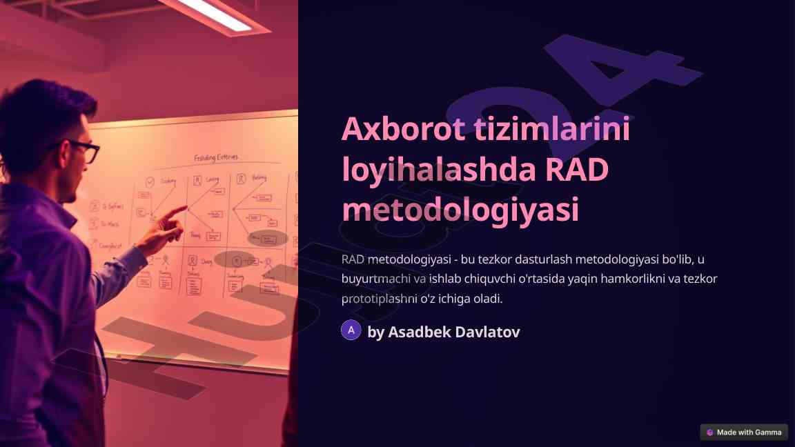 Rad metodologiyasi asoslari va afzalliklari