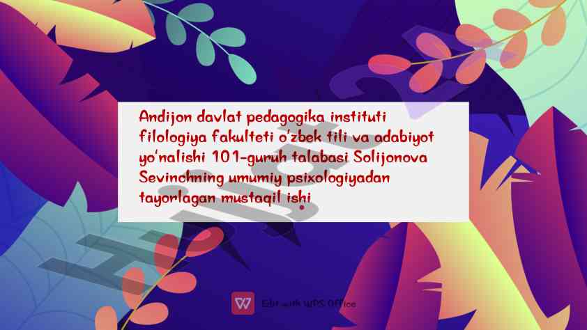 O'qituvchi psixologiyasi va o'qituvchi munosabatlari