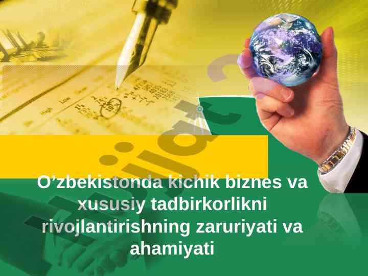 O'zbekistonda kichik biznes rivojlanishining ahamiyati