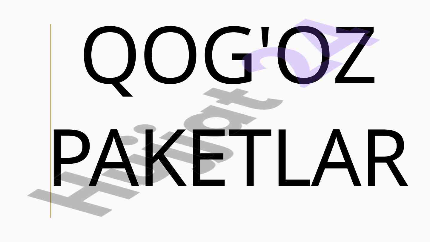 Qog'oz paketlar ishlab chiqishning ekologik asoslari