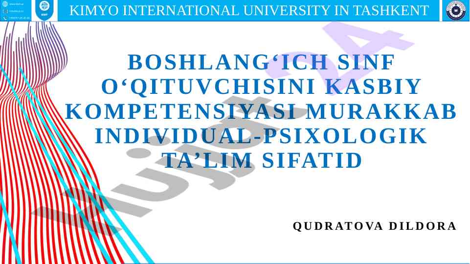O‘qituvchining kasbiy kompetentsiyasi modeli