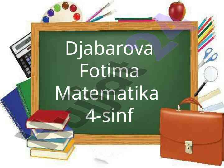 Matematika 4-sinf to‘plamlar va doira yuzalari
