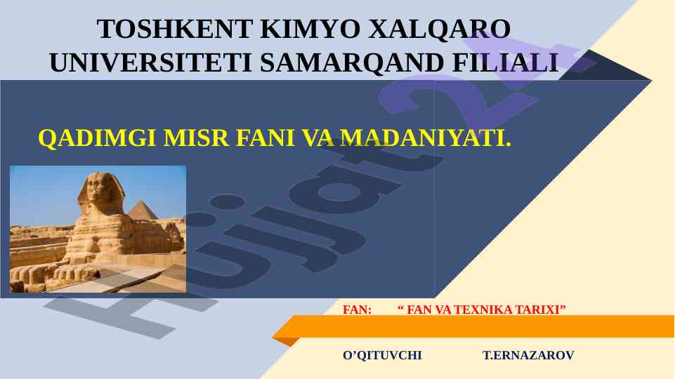 Qadimgi misr fani va madaniyati