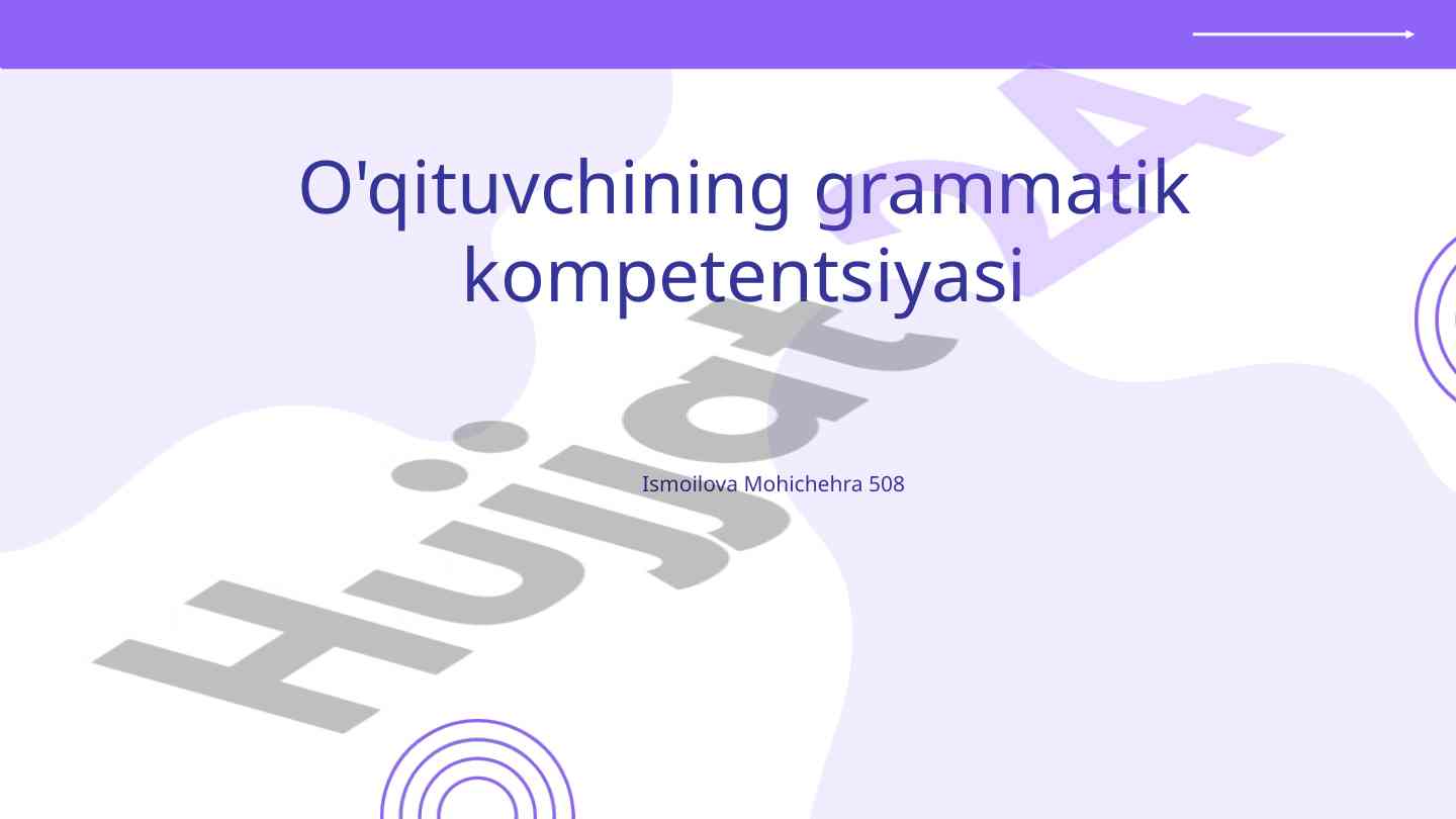 O'qituvchining grammatik kompetentsiyasi va ta'limdagi roli