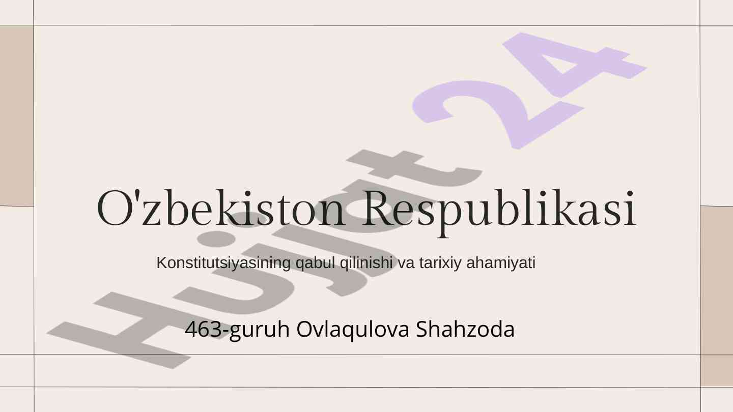 O'zbekiston respublikasi konstitutsiyasi ta'lim yo'nalishi
