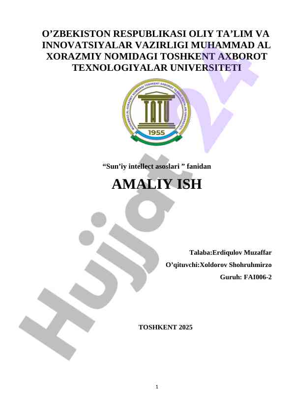Chiziqli regressiya nazariyasi va amalga oshirilishi
